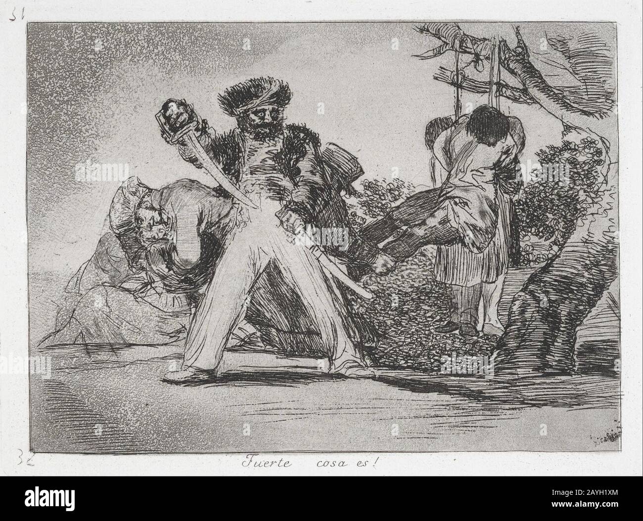 Francisco de Goya - This is too much! (Fuerte cosa es!) from the series The Disasters of War (Los Desastres de la Guerra... Stock Photo