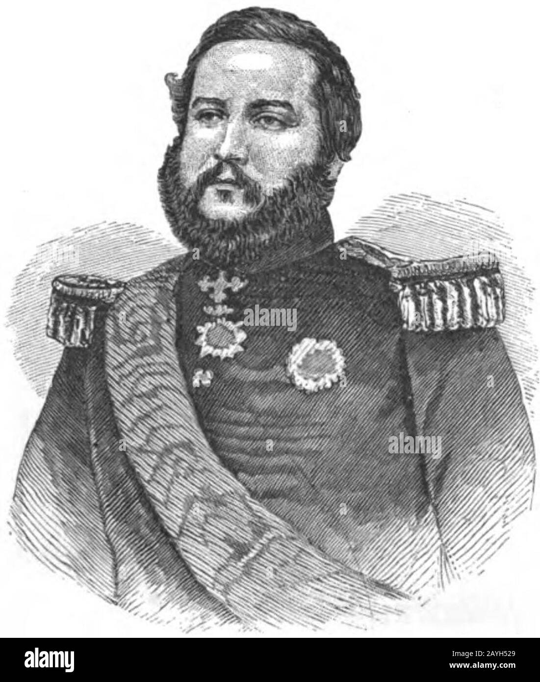 FRANCISCO SOLANO LOPEZ (From a Photograph taken in 1859 Stock Photo - Alamy
