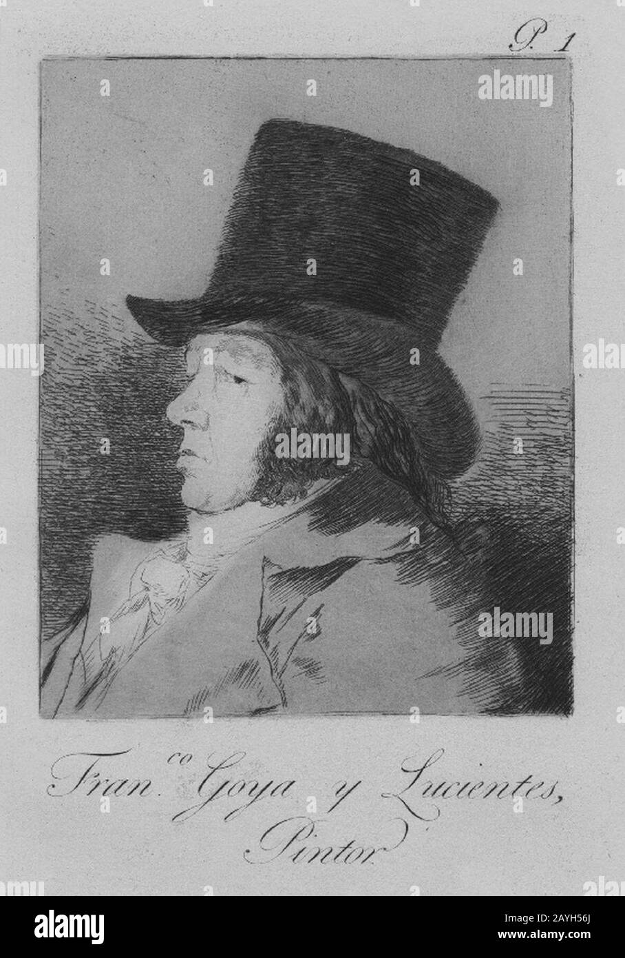 Francisco Goya y Lucientes Pintor. Stock Photo