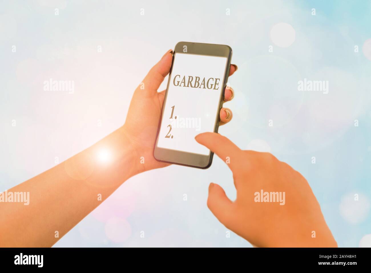 Handwriting text writing Garbage. Conceptual photo waste material or ...