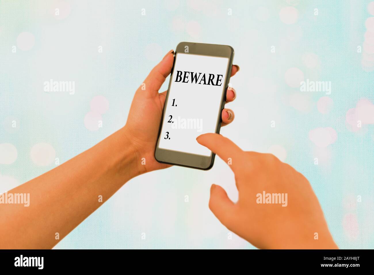 Conceptual Hand Writing Showing Beware Concept Meaning Used To Warn Someone To Be Very Careful About Something Or Someone Stock Photo Alamy