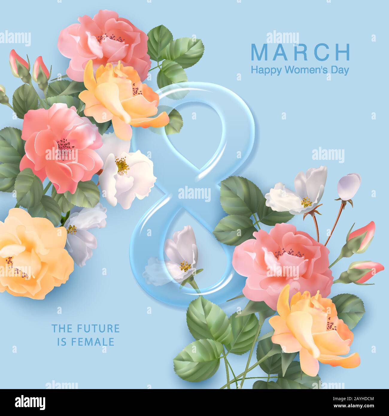 Vector Banner March 8 Stock Vector Image & Art - Alamy
