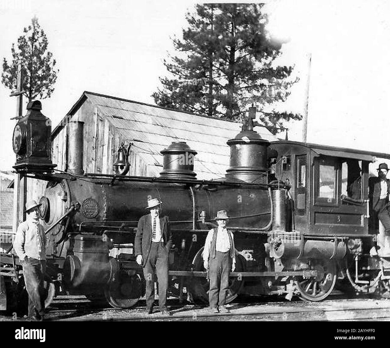 Frank Nake Warren Beck Jimmie Mack and Earl Hawk with Engine No. 3 at ...