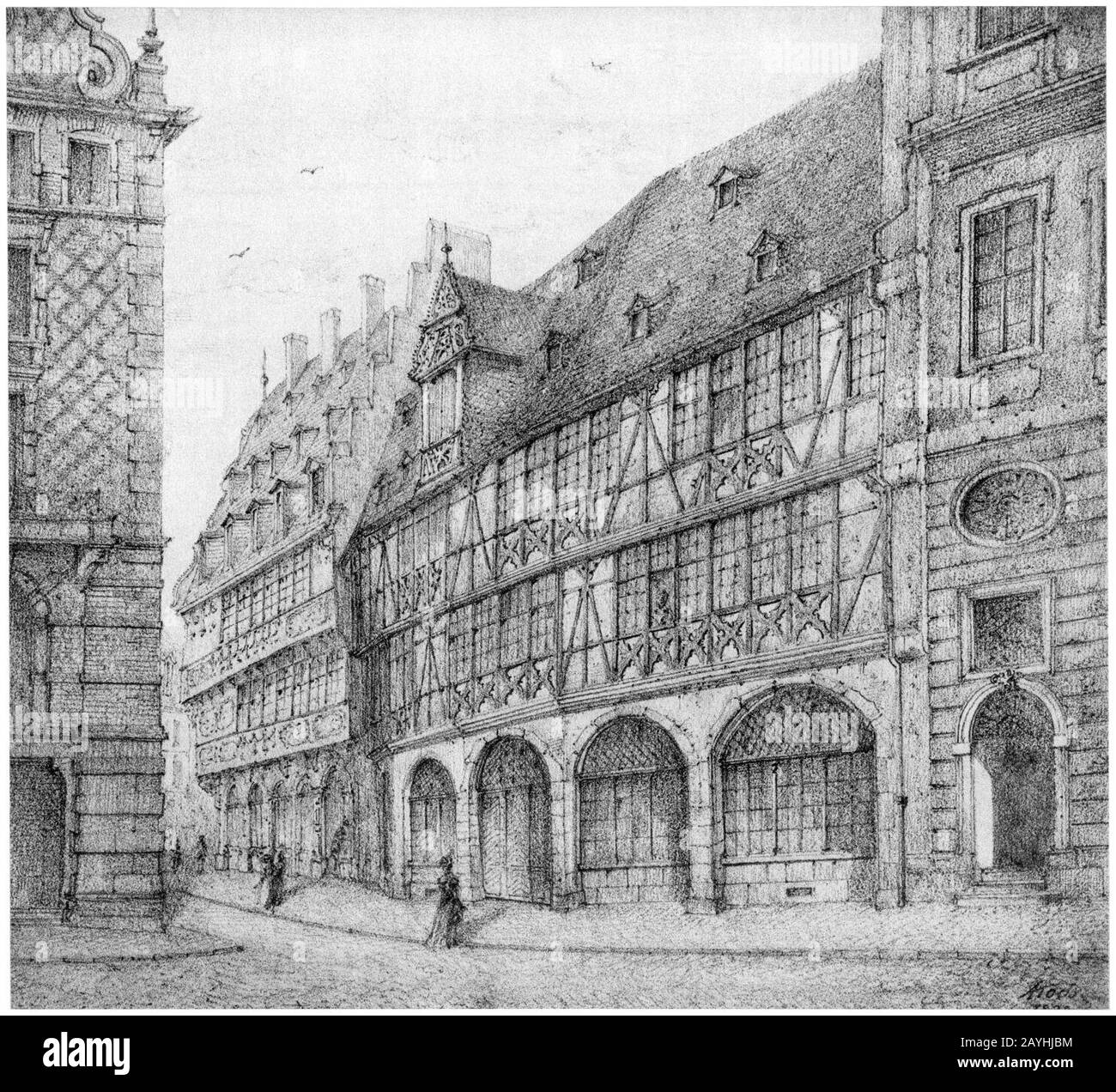 Frankfurt Am MainAdolf KochAFFMVANDNGUB012Haus Wanebach und Salzhaus in der Wedelgasse Stock