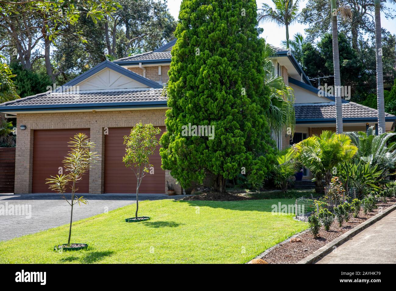 home and garden with double and grass in the Sydney suburb of Vale,New South Wales,Australia Stock Photo - Alamy