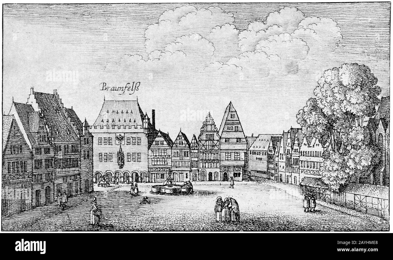 Frankfurt Am Main-Wenzel Hollar-Liebfrauenberg nach Westen-1635. Stock Photo