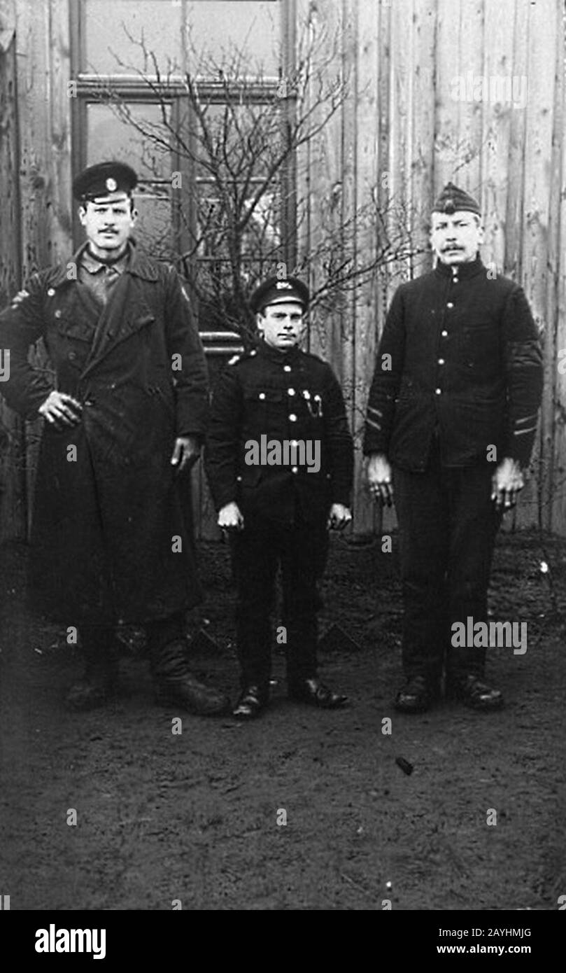 Frankfurt an der Oder Kriegsgefangenenlager Britische Soldaten in Uniform. Stock Photo