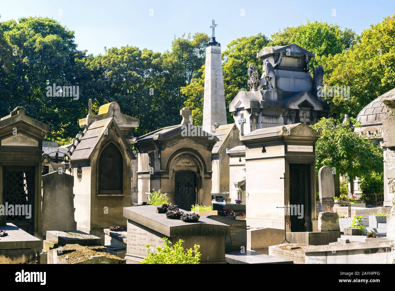 Montmartre Cemetery in Paris, France Stock Photo