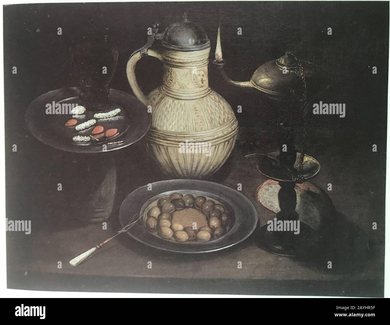 Frans Baden Still Life With Bearded Man Crock Lamp Olives And frans-baden-still-life-with-bearded-man-crock-lamp-olives-and