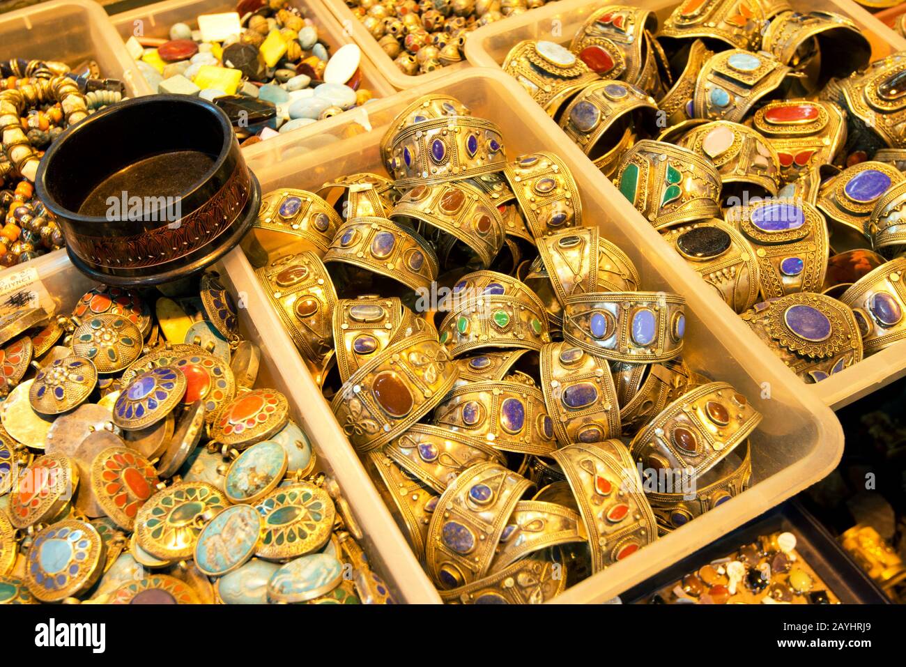 ISTANBUL MAY 27 2013 Oriental jewelry sold in the Grand Bazaar