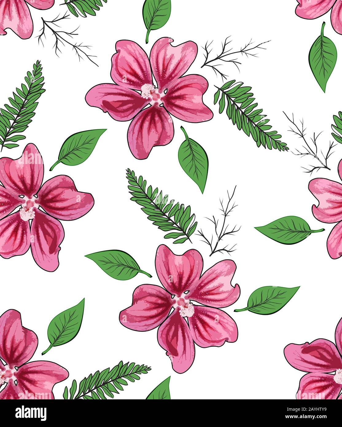 Beautiful Flower And Branches Hand Draw Illustration Seamless Pattern Stock Photo Alamy,Where To Buy Rae Dunn Wholesale