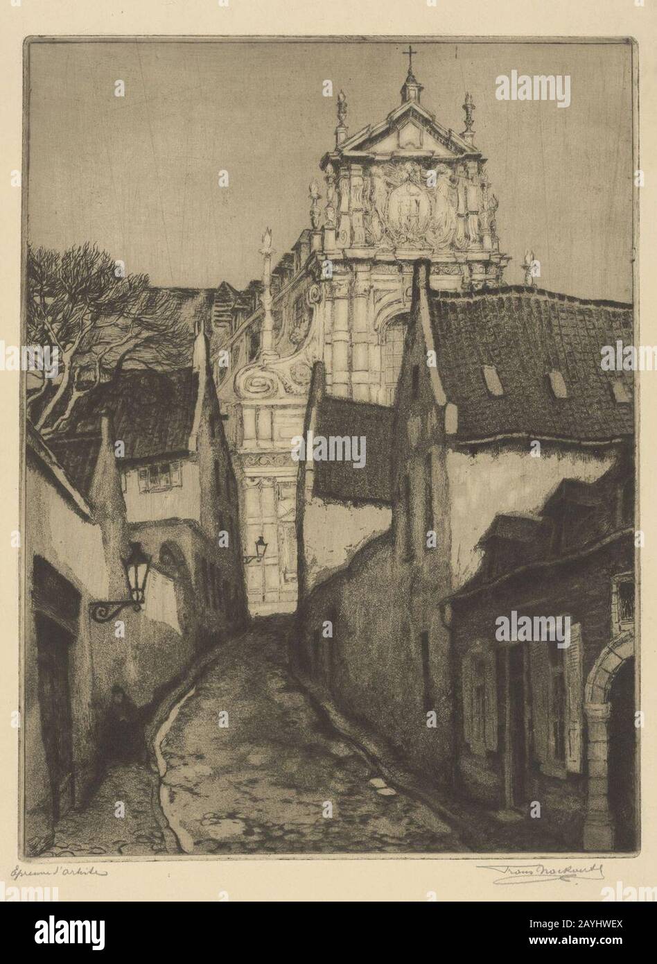 Frans Nackaerts - Sint Antoniusberg Te Leuven - Graphic Work Stock ...