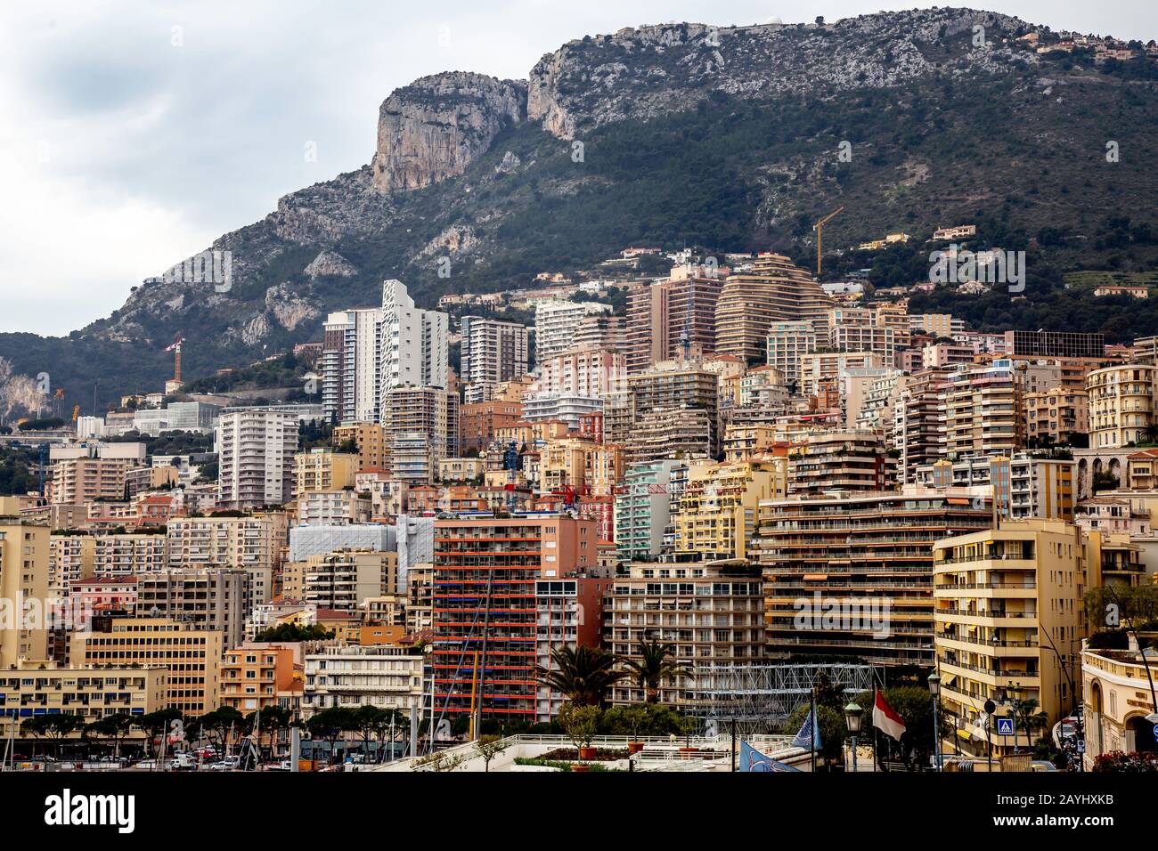 View of the apartment buildings in Monte Carlo Stock Photo Alamy