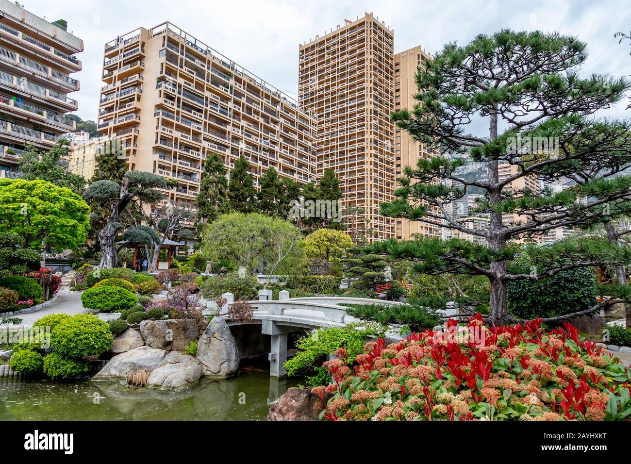 View of the apartment buildings in Monte Carlo Stock Photo - Alamy