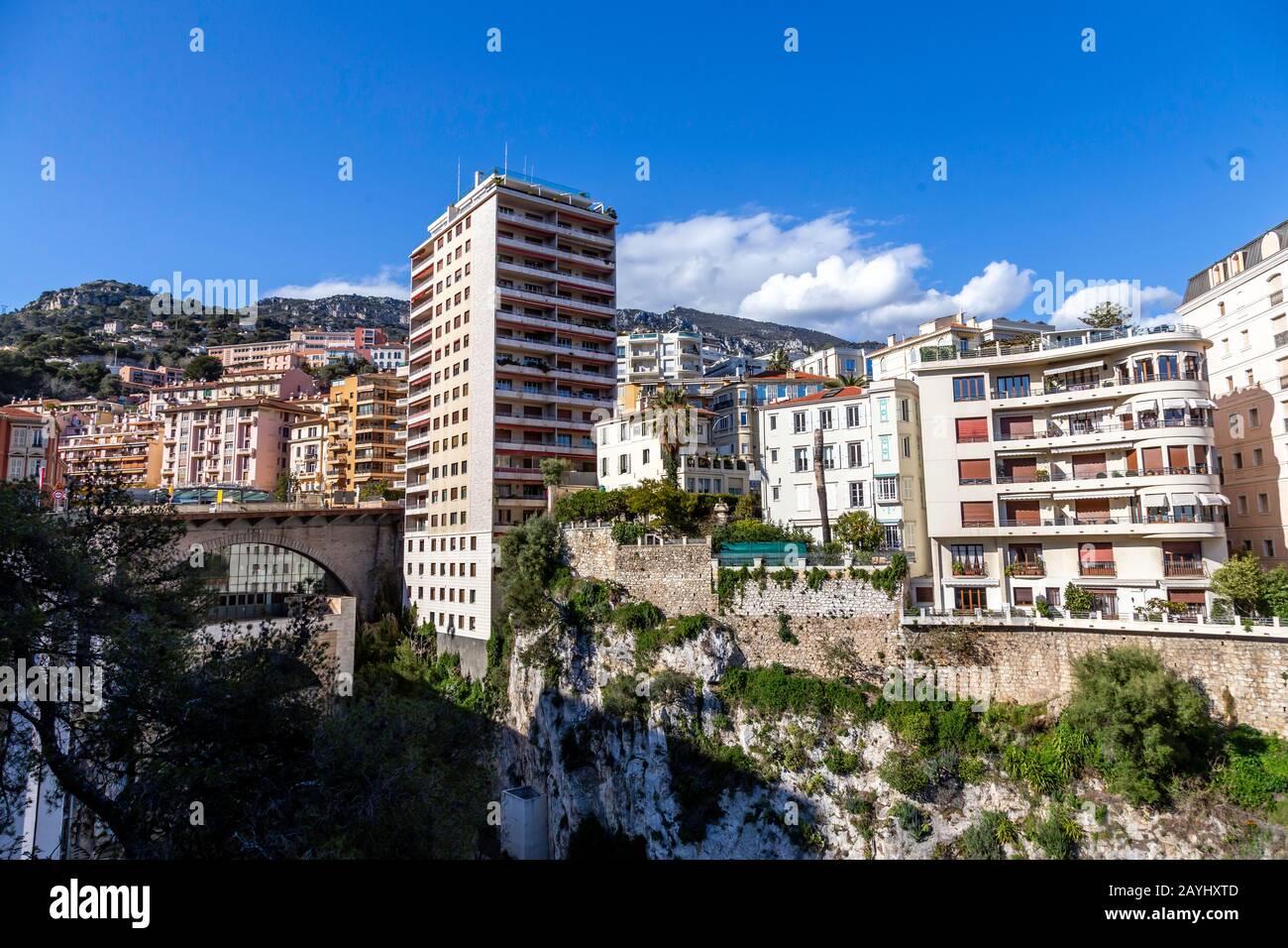 View of the apartment buildings in Monte Carlo Stock Photo - Alamy