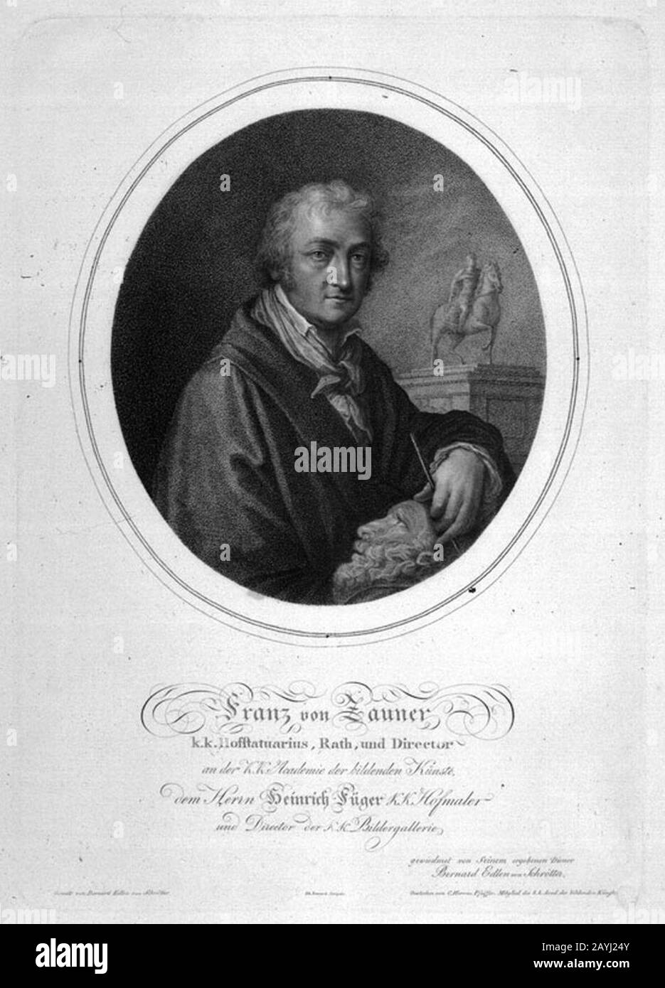 Franz Anton von Zauner - Bildhauer. Stock Photo