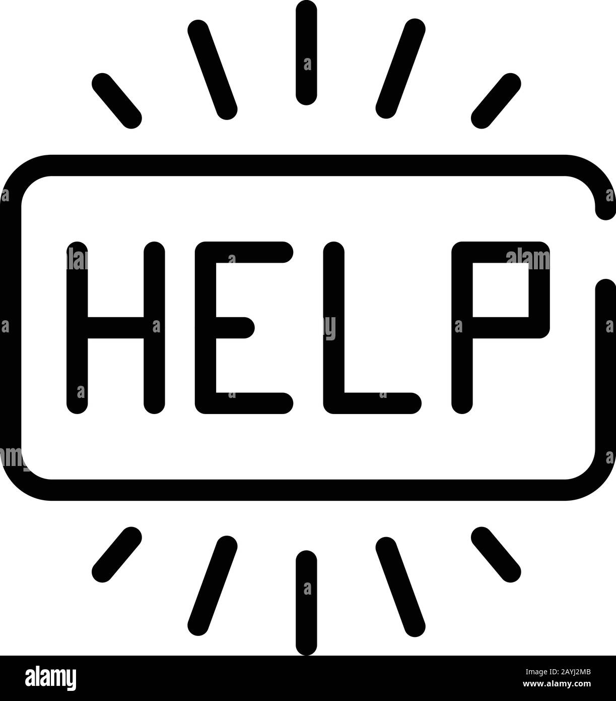 Helpline icon. Outline helpline vector icon for web design isolated on