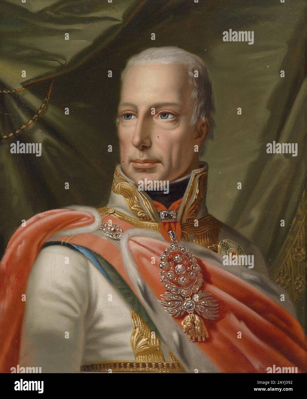 Franz Eybl Kaiser Franz I von Österreich. Stock Photo