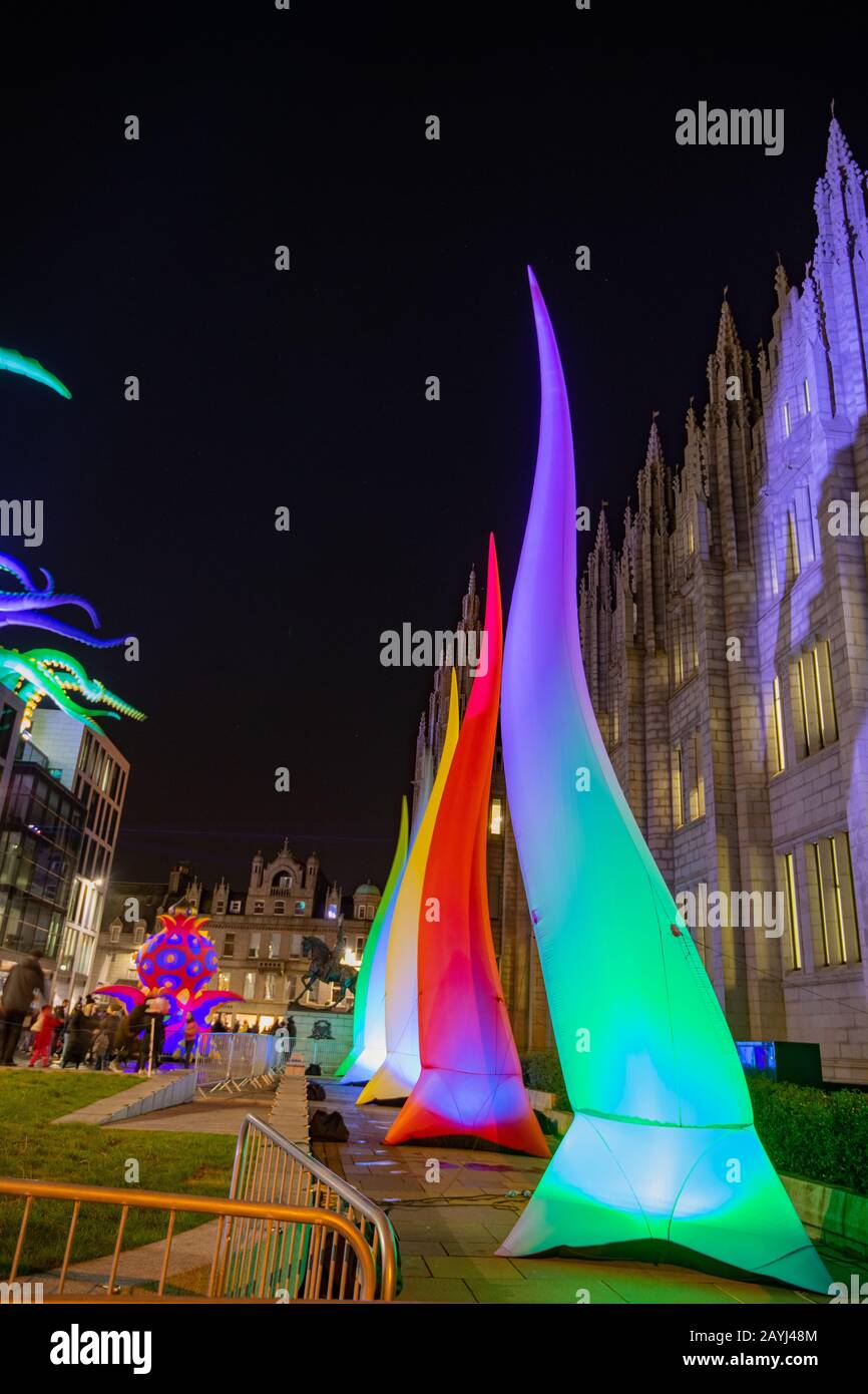 Spectra 2020 light festival, Aberdeen, Scotland, UK Stock Photo Alamy