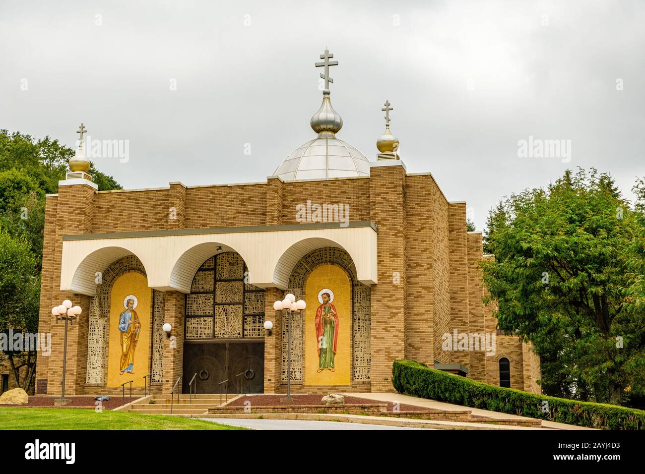 Saints Peter and Paul Byzantine Catholic Church, 143 Church Road, Portage, PA Stock Photo