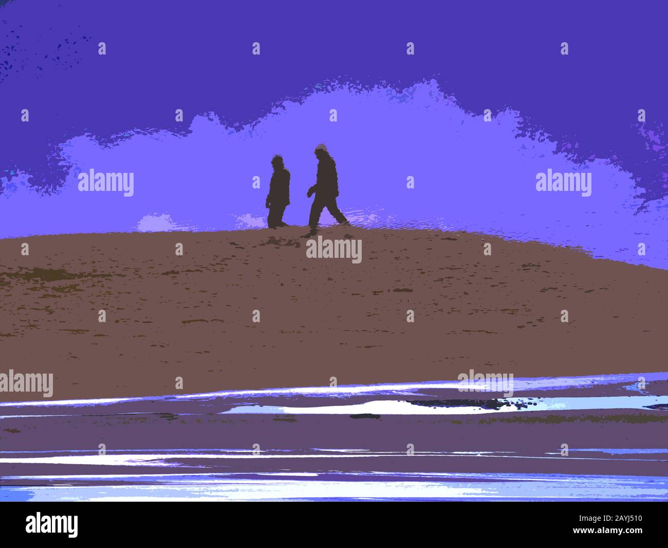 Two people walking hi-res stock photography and images - Alamy