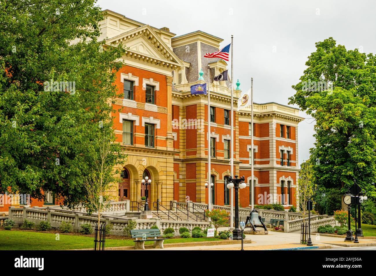 Cambria County Courthouse, 200 South Center Street, Ebensburg, PA Stock
