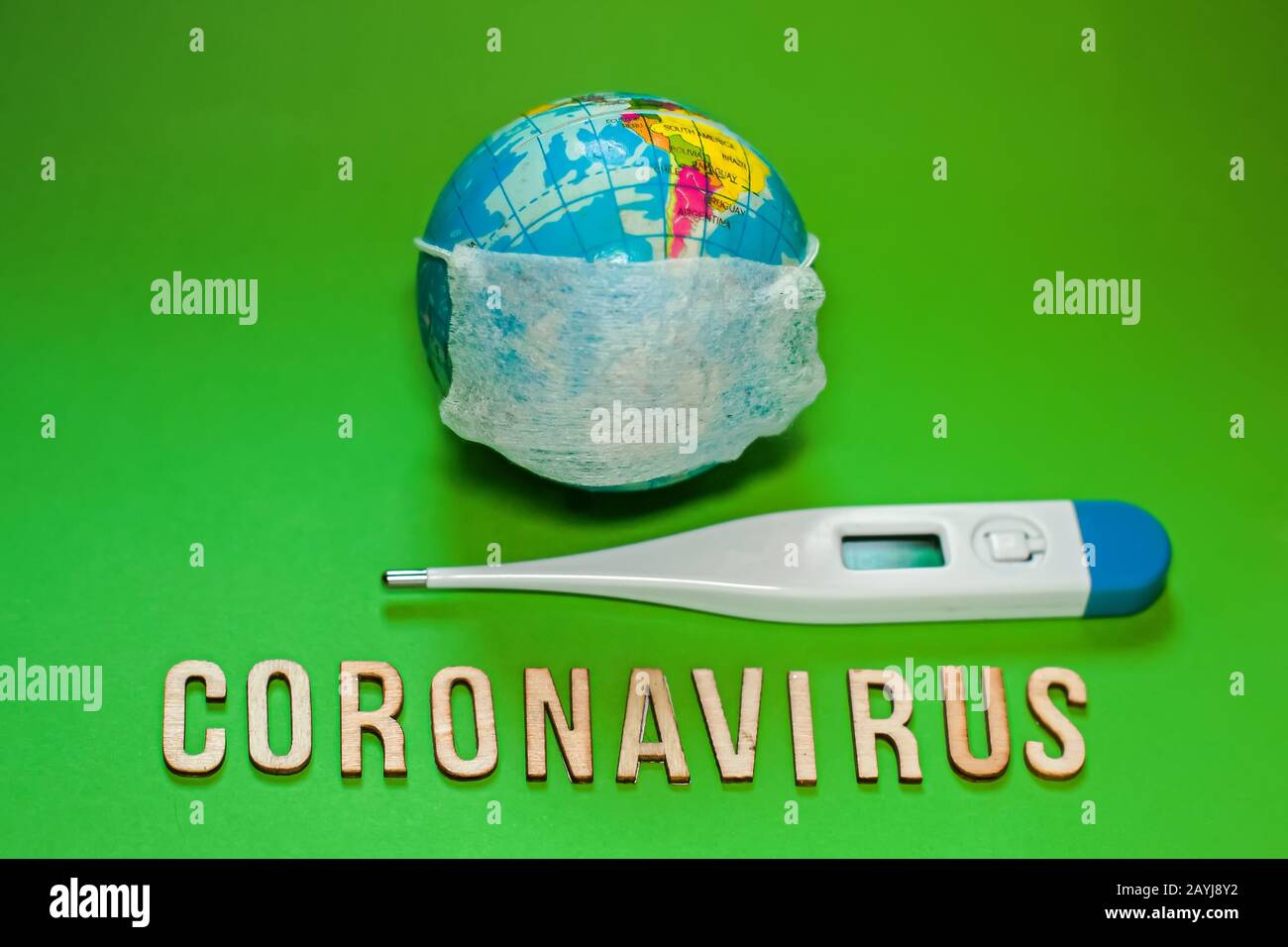 Download Earth Planet In Protective Medical Mask Fight With Text Corona Virus And Thermometer On Green Background World Corona Virus Attack Concept 2019 Ncov Stock Photo Alamy PSD Mockup Templates