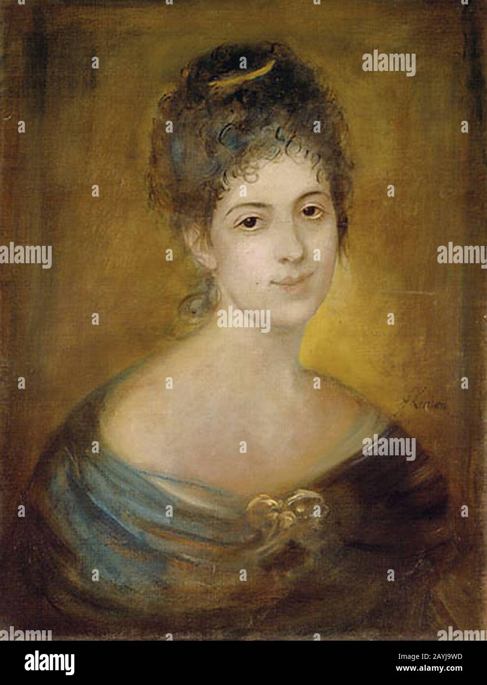 Franz von Lenbach Portrait Marie Gräfin Dönhoff. Stock Photo