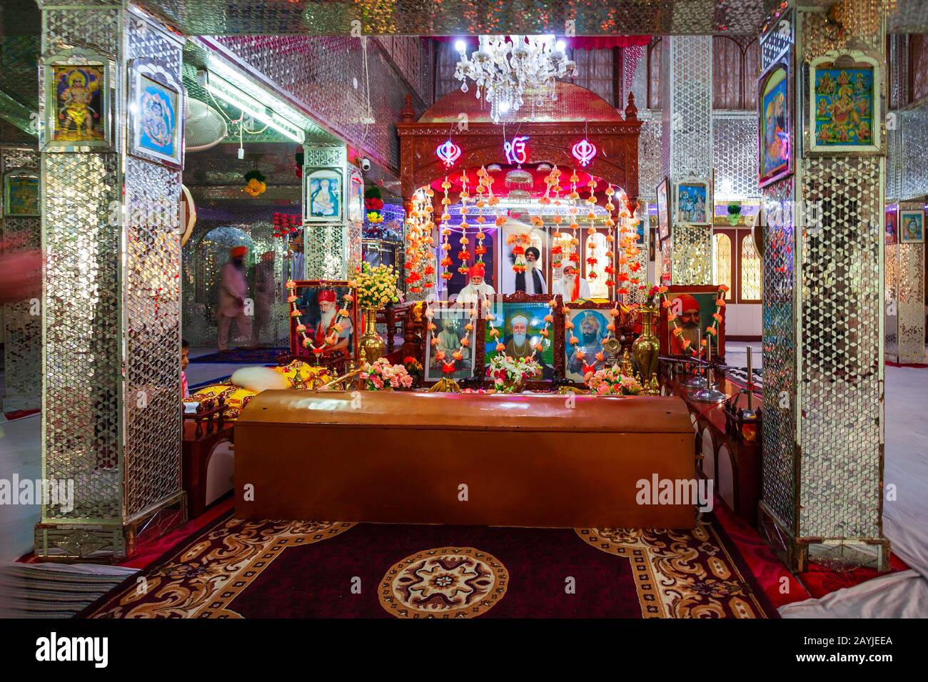 MANIKARAN, INDIA - OCTOBER 02, 2019: The Darbar Sahib of the Gurudwara Shri Manikaran Sahib, a sikh gurdwara in Manikaran, Himachal Pradesh state in I Stock Photo