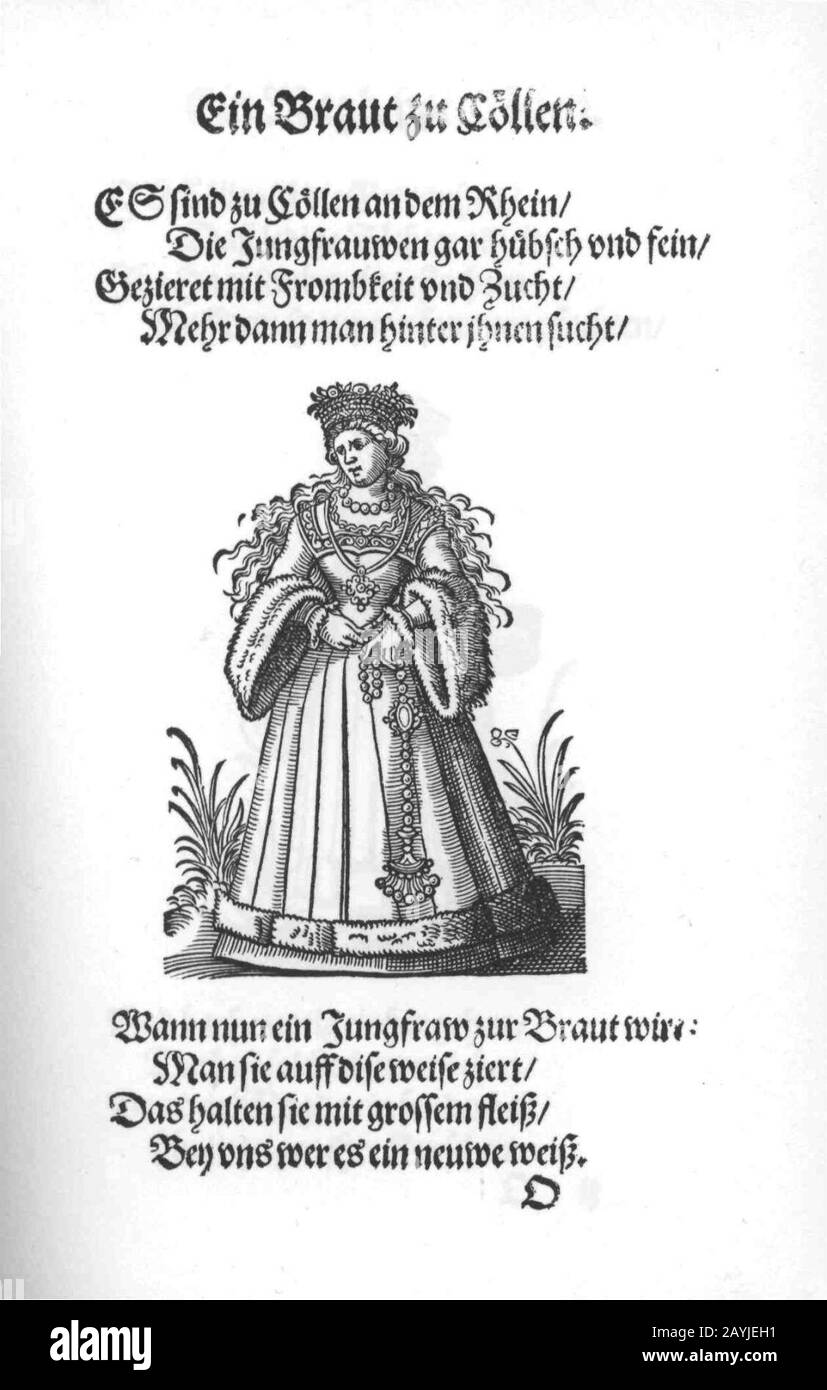 Frauen-Trachtenbuch 054. Stock Photo