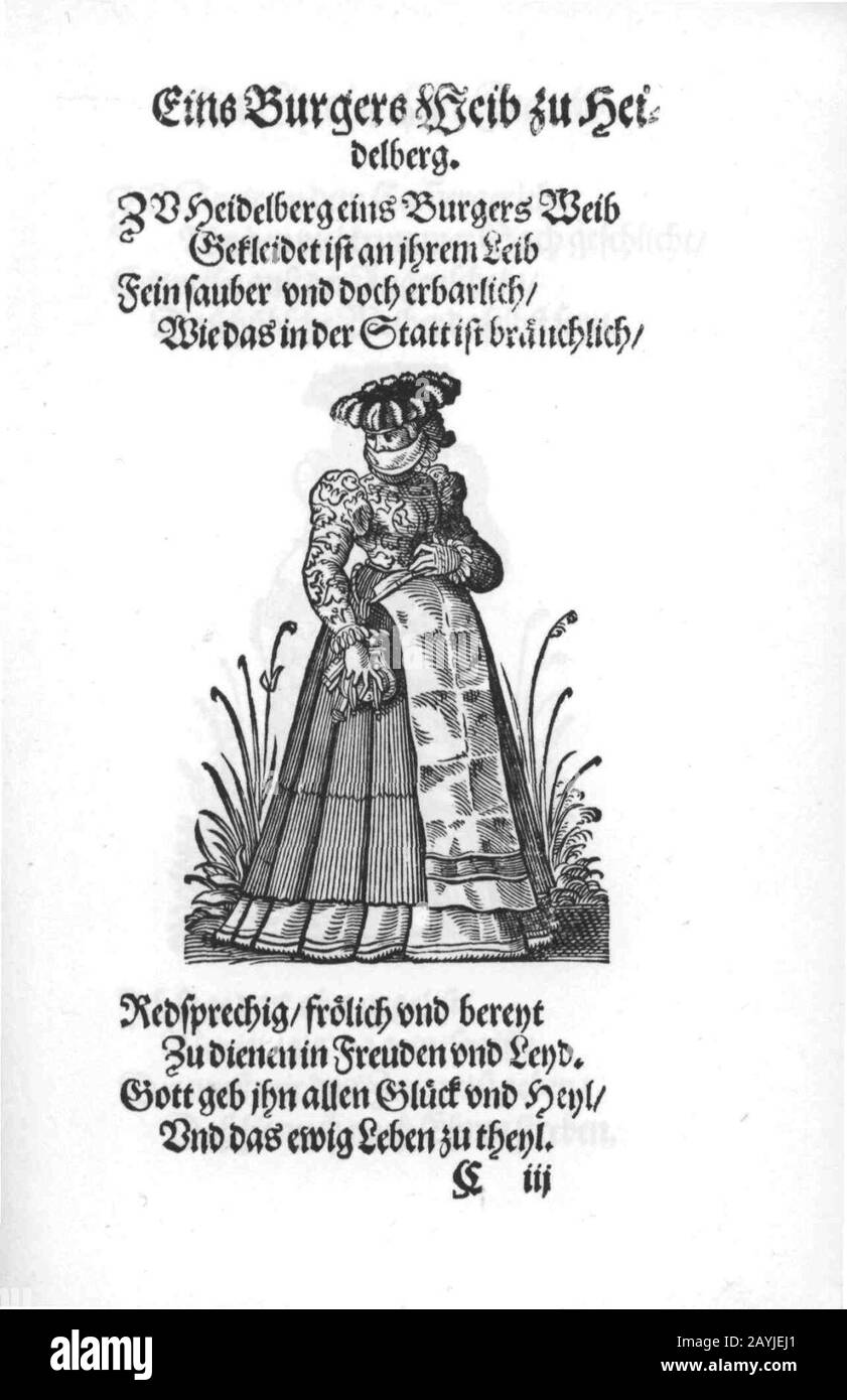 Frauen-Trachtenbuch 012. Stock Photo