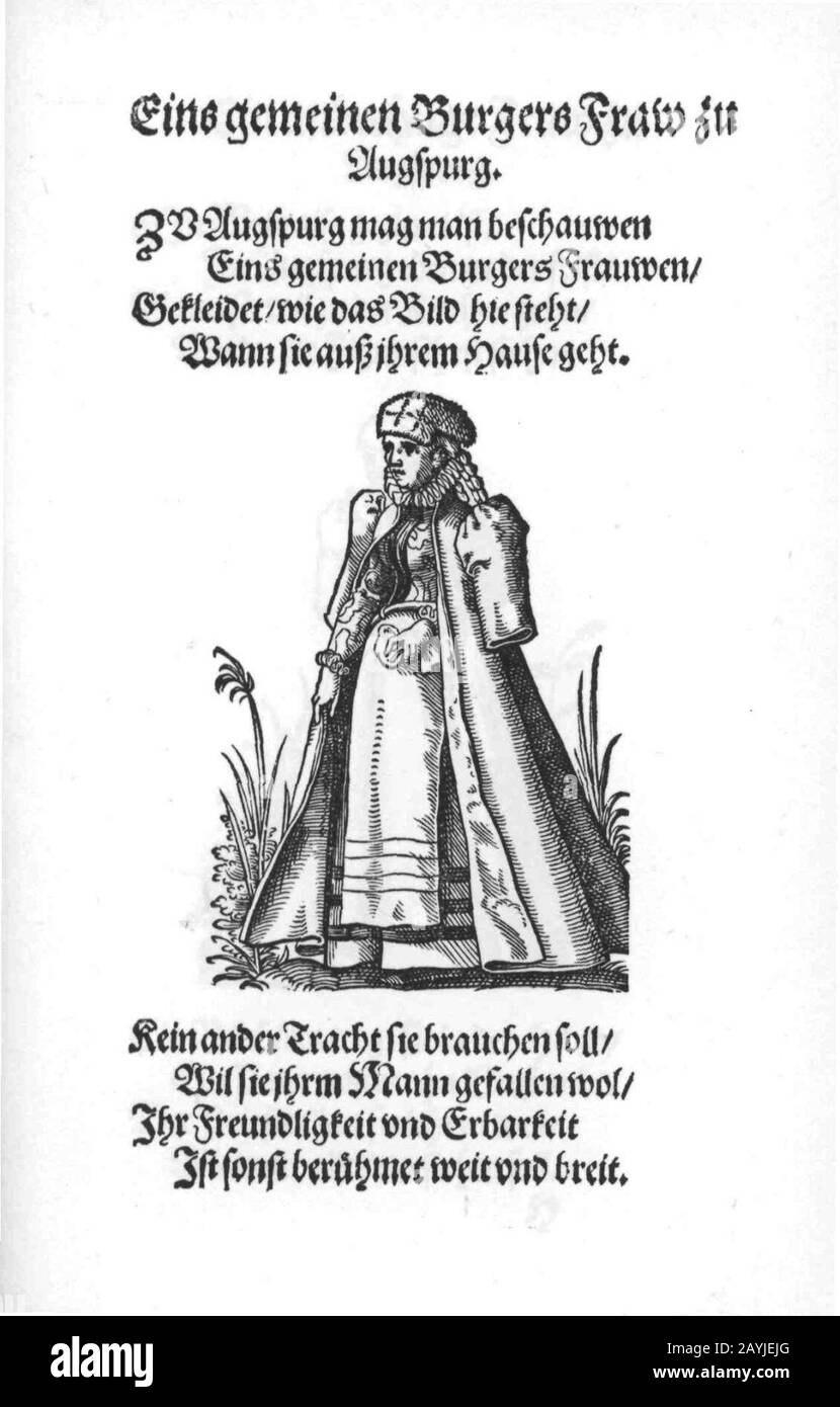 Frauen-Trachtenbuch 029. Stock Photo