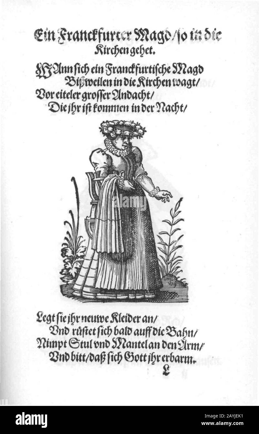 Frauen-Trachtenbuch 042. Stock Photo