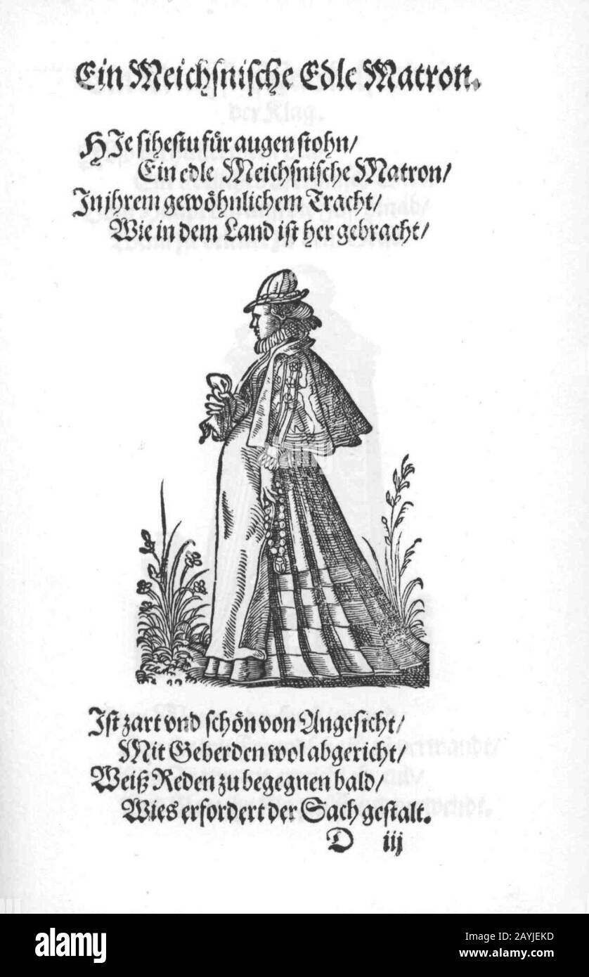 Frauen-Trachtenbuch 016. Stock Photo