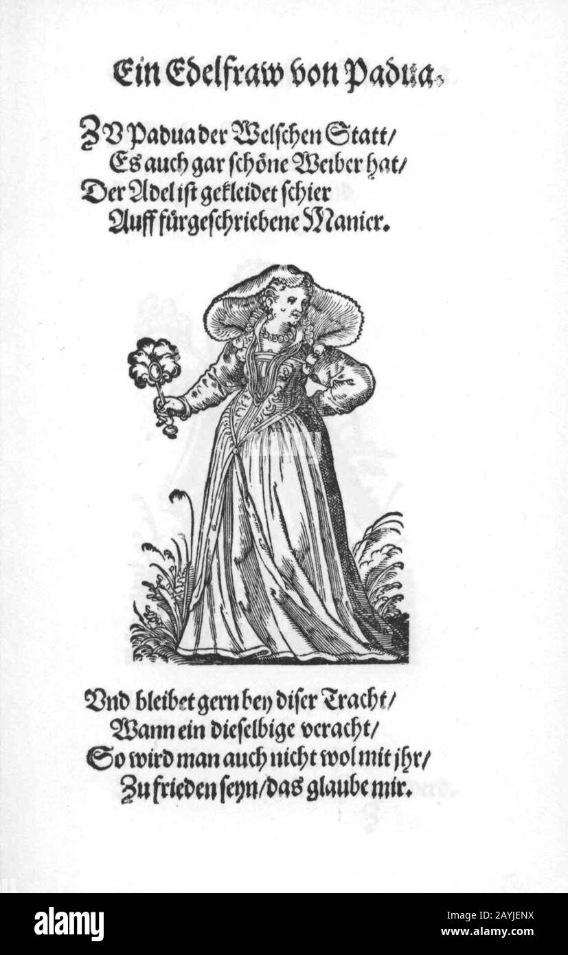 Frauen-Trachtenbuch 089. Stock Photo