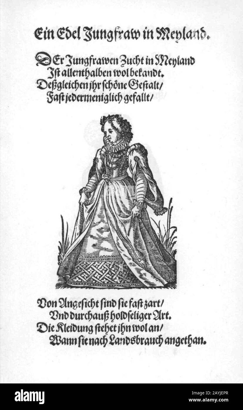 Frauen-Trachtenbuch 109. Stock Photo