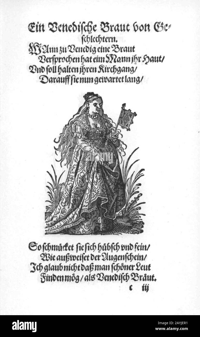 Frauen-Trachtenbuch 104. Stock Photo