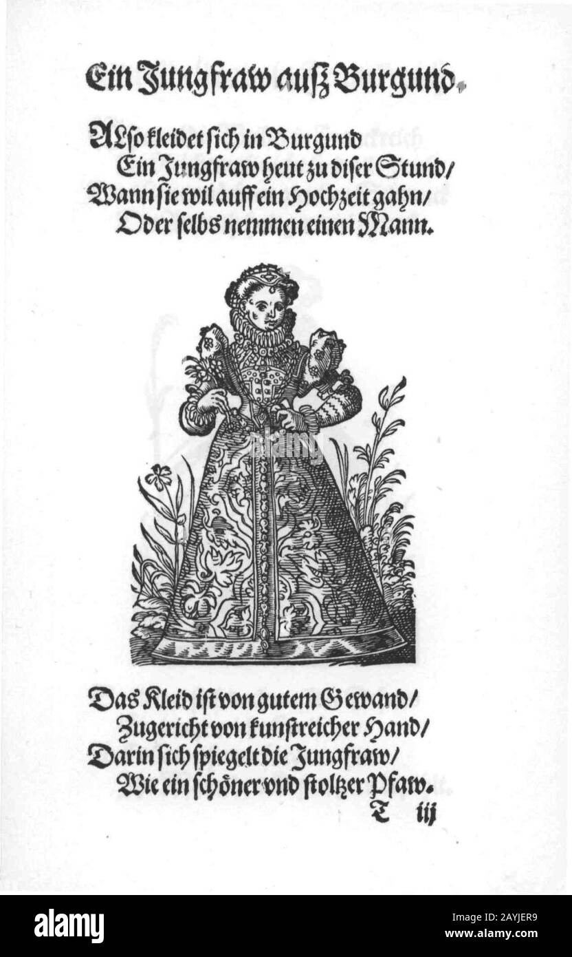 Frauen-Trachtenbuch 076. Stock Photo