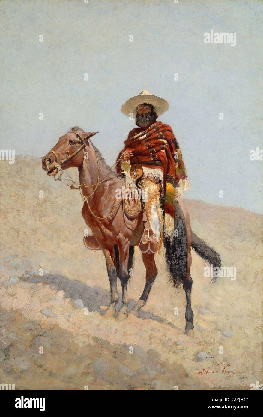 Frederic Remington - A Mexican Vaquero Stock Photo