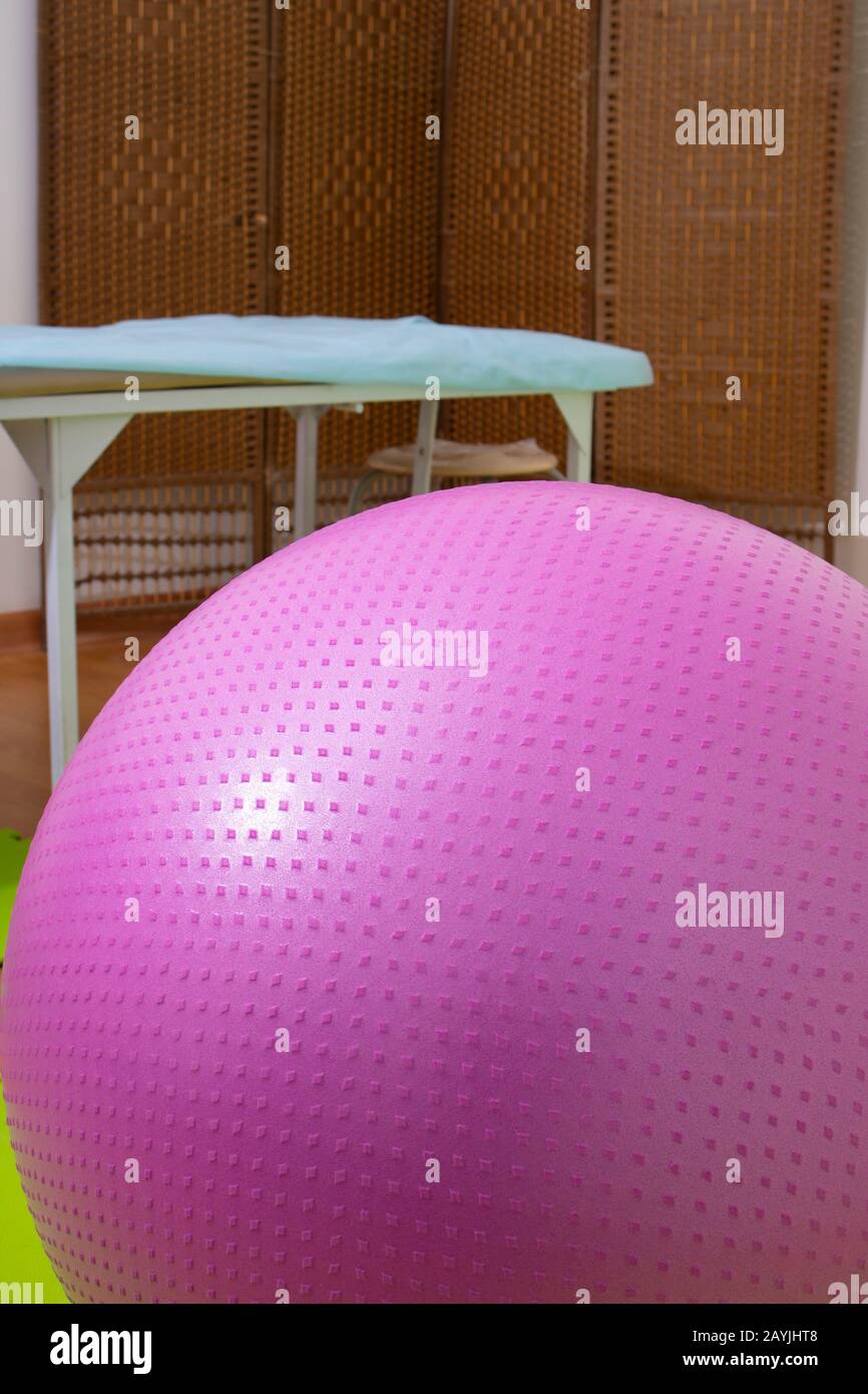 spiky rubber ball and roller bar for self massage, reflexology in spa