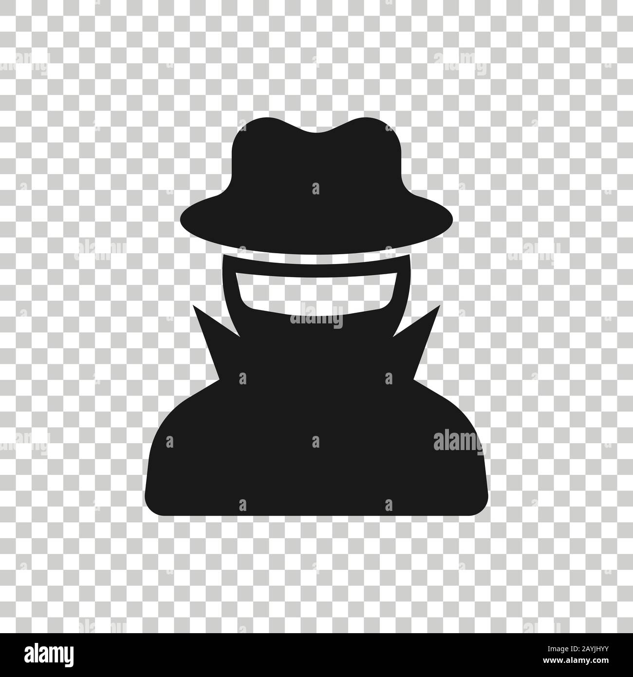 Fraud Hacker Icon In Flat Style Spy Vector Illustration On Isolated Background Cyber Defend Business Concept Stock Vector Image Art Alamy
