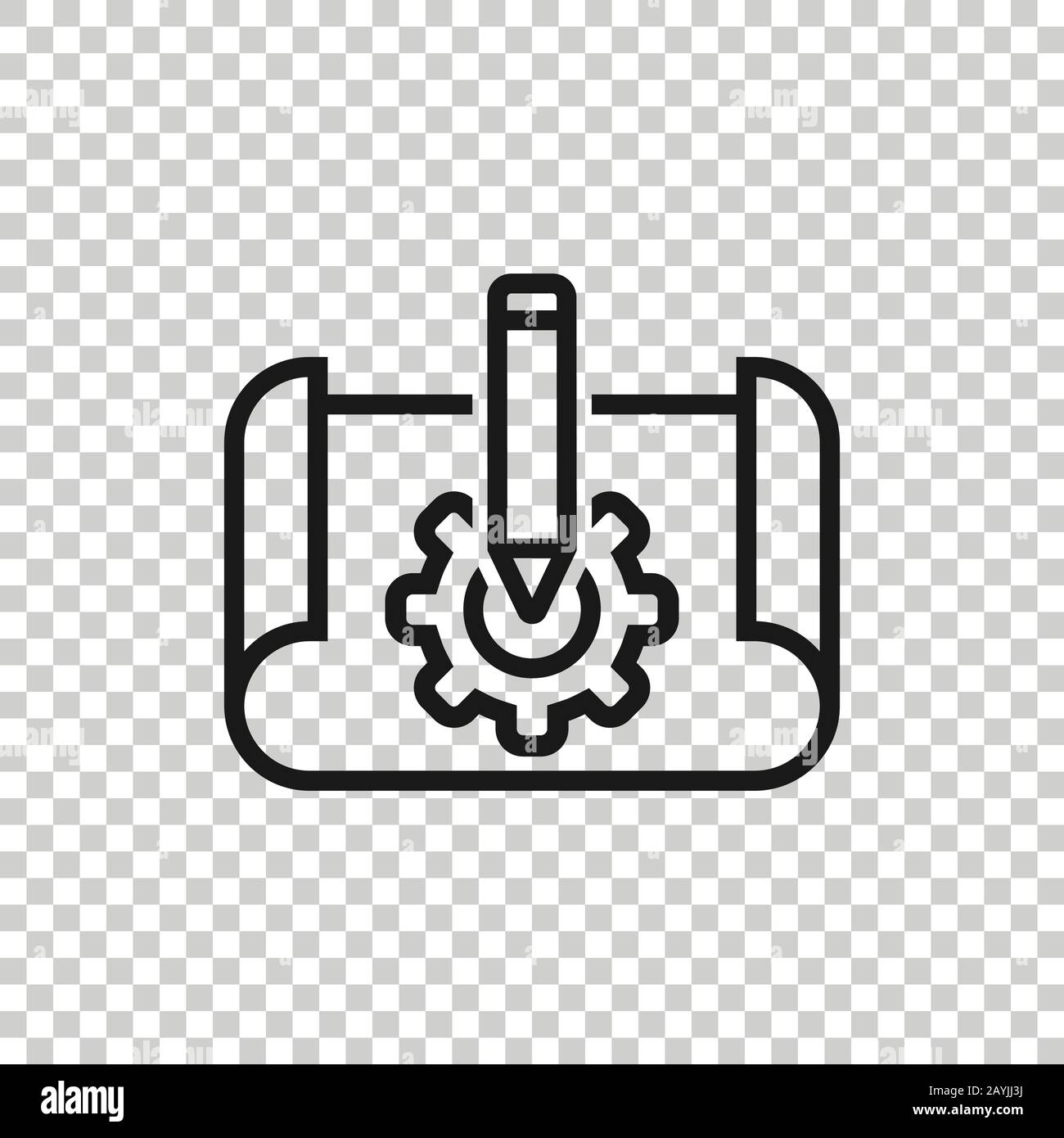 Prototype icon in flat style. Startup vector illustration on white isolated background. Model development business concept. Stock Vector