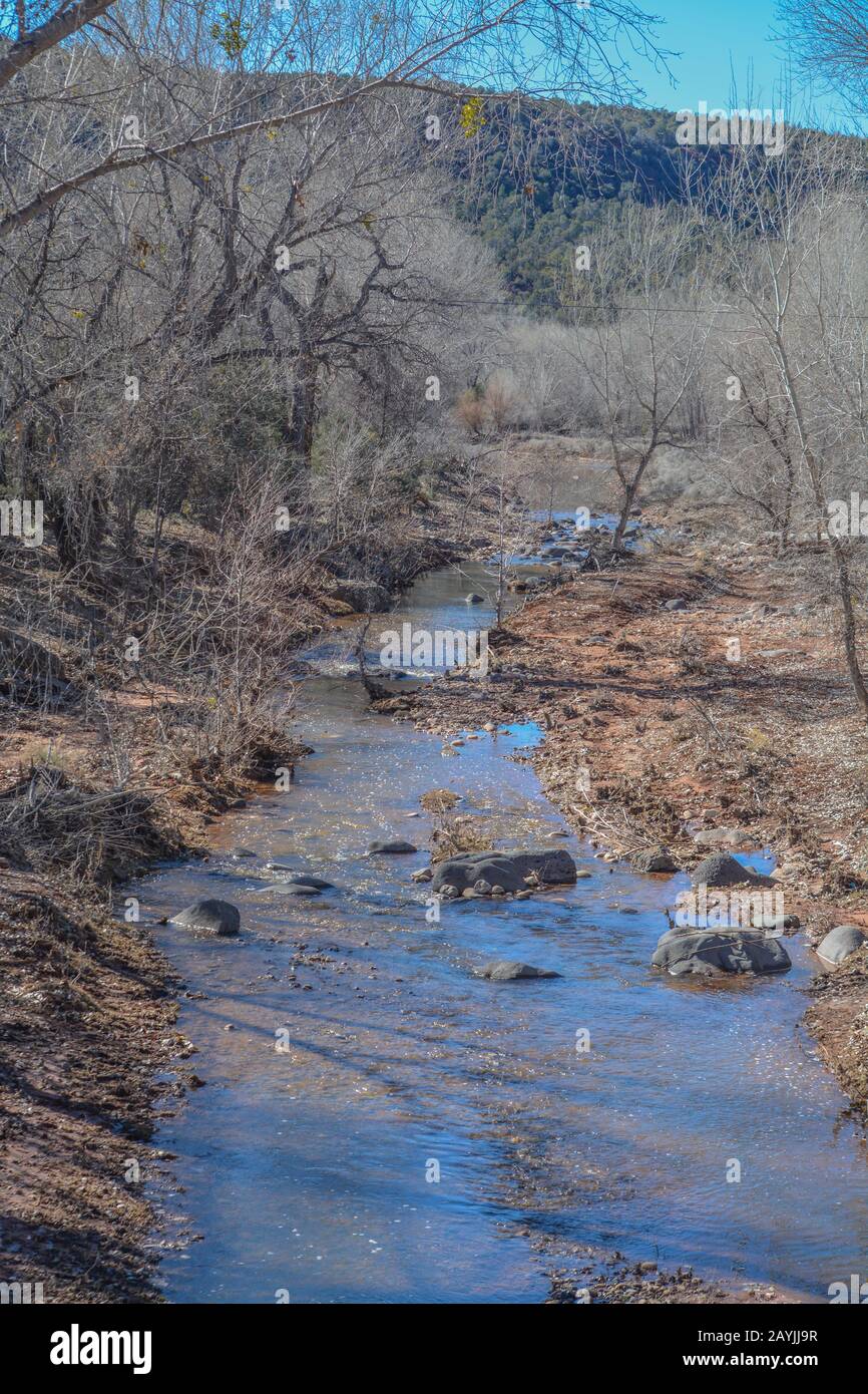 Carrizo Creek flowing through Carrizo in the Fort Apache Indian