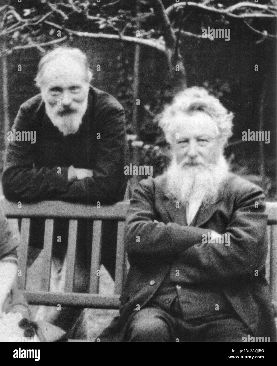 Frederick Hollyer Burne-Jones and Morris 1890. Stock Photo