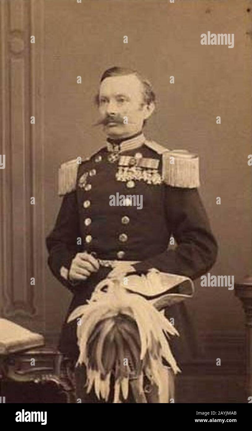 Frederik Christian Kaas 1866 by Georg E. Hansen. Stock Photo