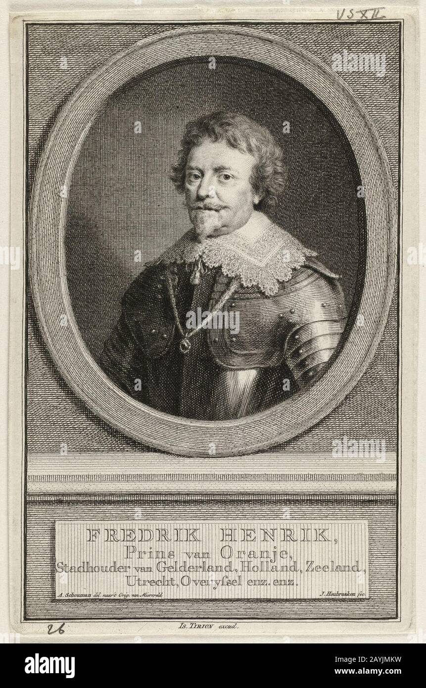 Frederik Henrik Portret van Frederik Hendrik, prins van Oranje. Stock Photo