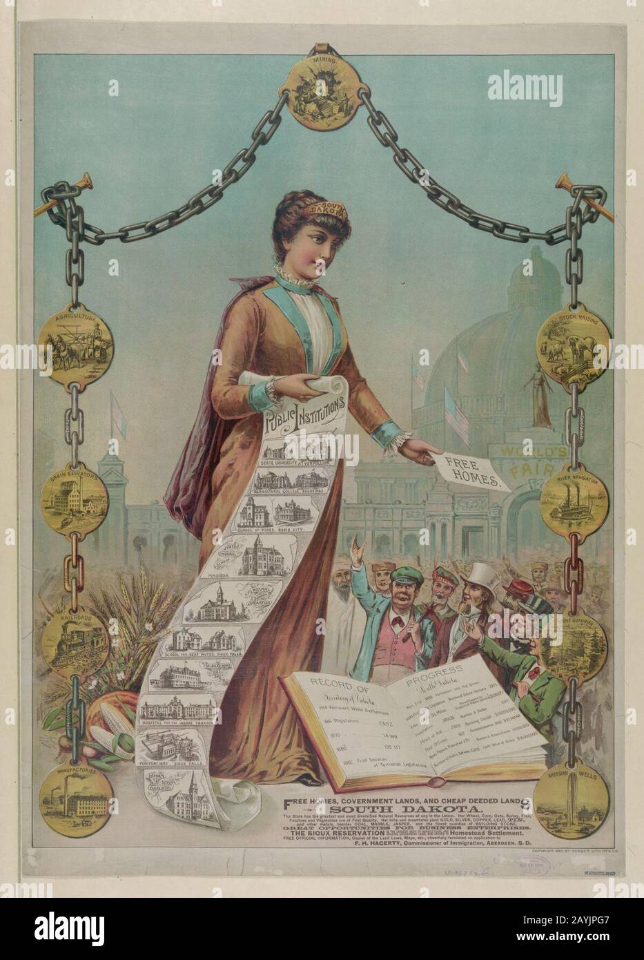 Free homes, government lands, and cheap deeded lands in South Dakota