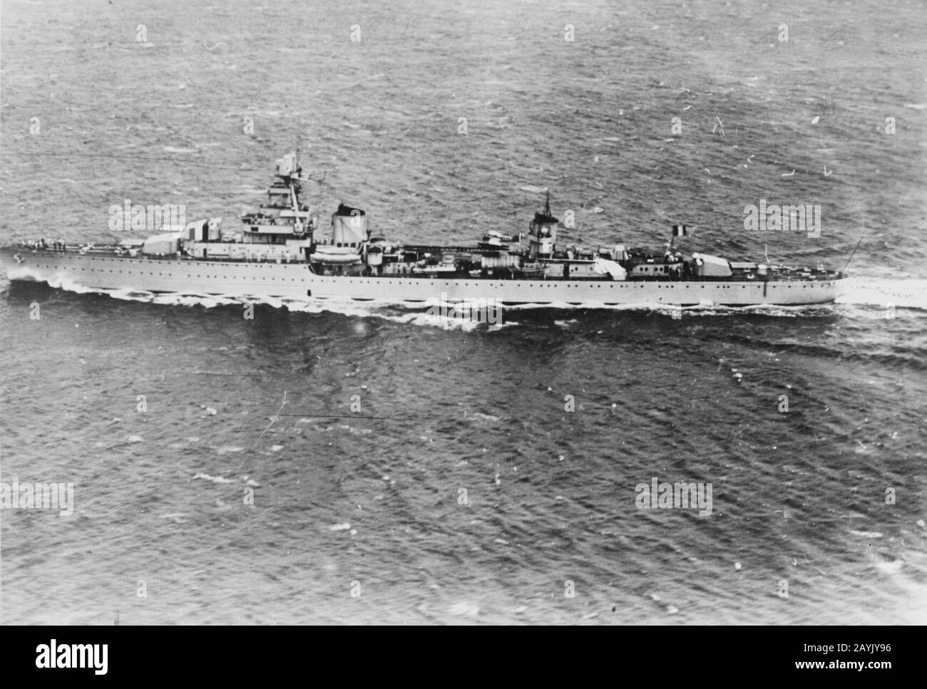 French cruiser emile bertin underway Black and White Stock Photos