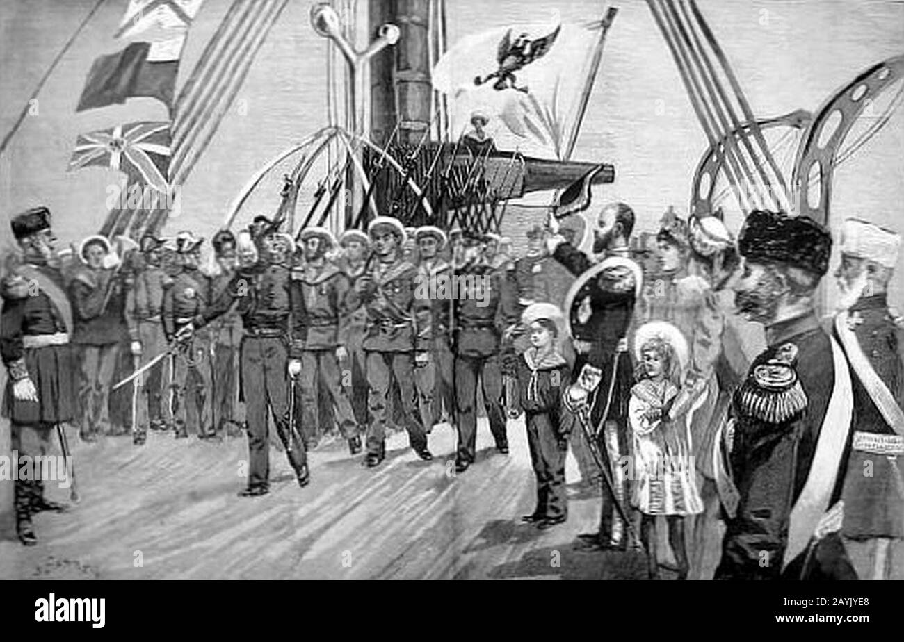 French Fleet in Kronstadt 1892 Stock Photo Alamy