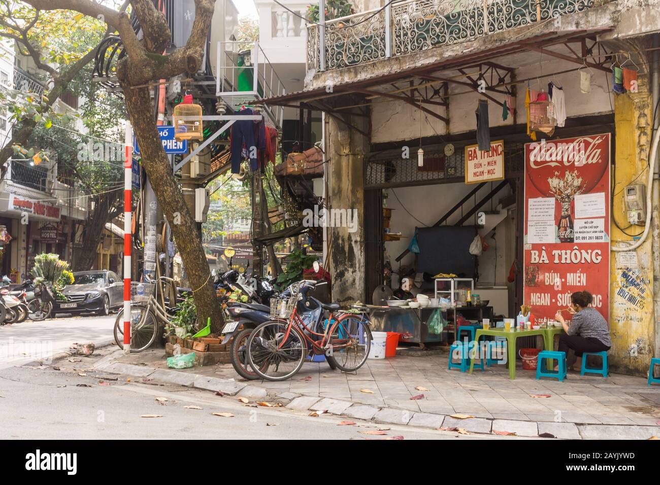 Hanoi Old Quarter - A street scene in the Old Quarter in Hanoi, Vietnam, Southeast Asia. Stock Photo